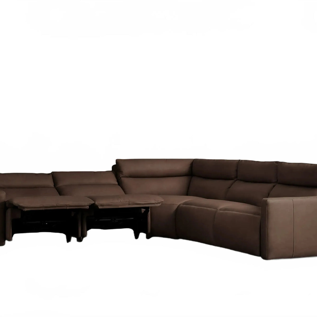 Lannaro Leather Five-Piece Motion Corner Sectional