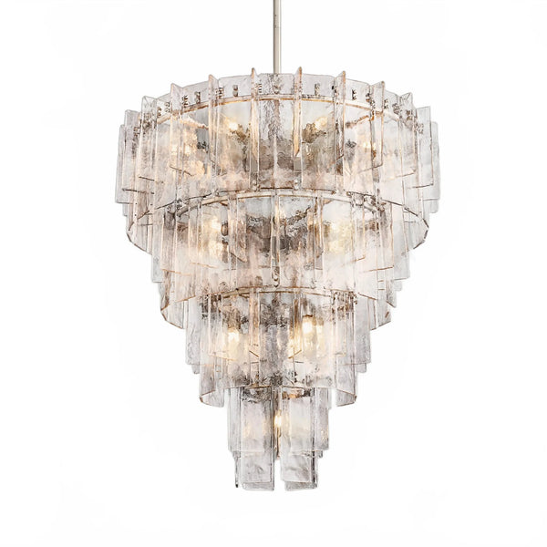 Dryice Glass Multi-layer Round Chandelier