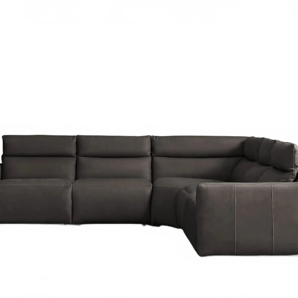 Lannaro Leather Five-Piece Motion Corner Sectional