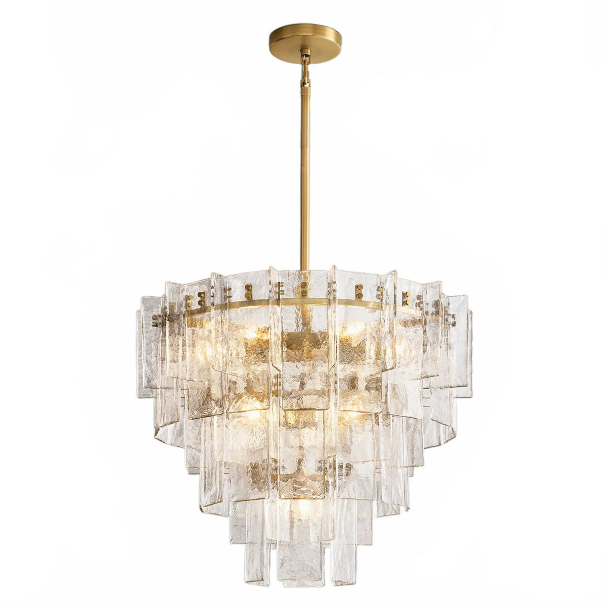 Dryice Glass Multi-layer Round Chandelier