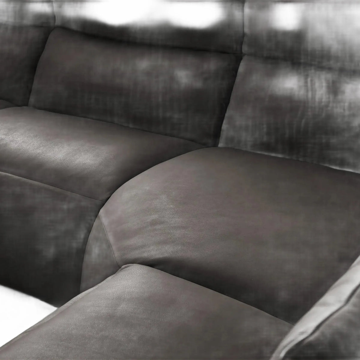 Lannaro Leather Five-Piece Motion Corner Sectional