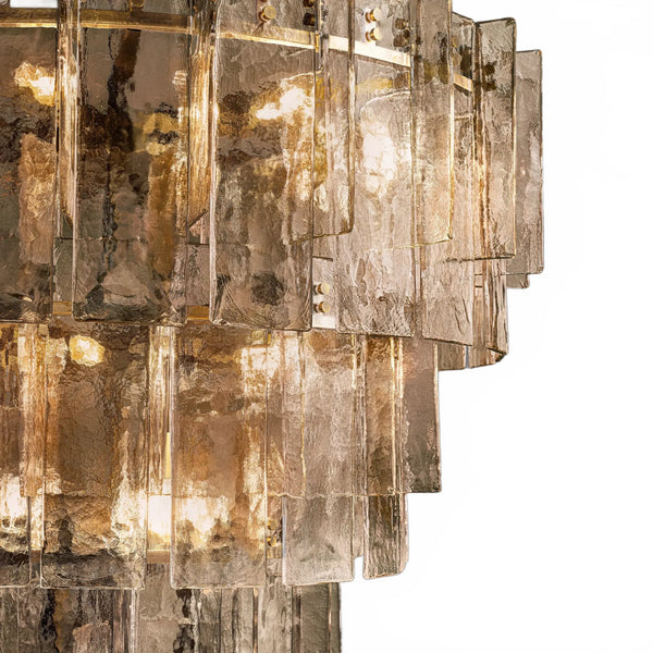 Dryice Glass Multi-layer Round Chandelier