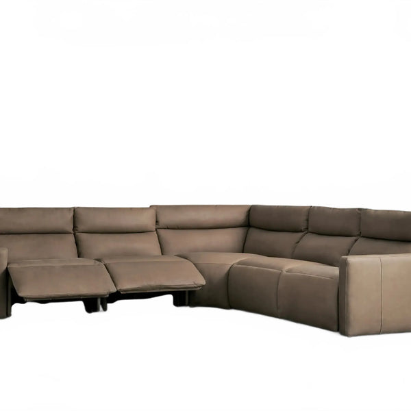 Lannaro Leather Five-Piece Motion Corner Sectional