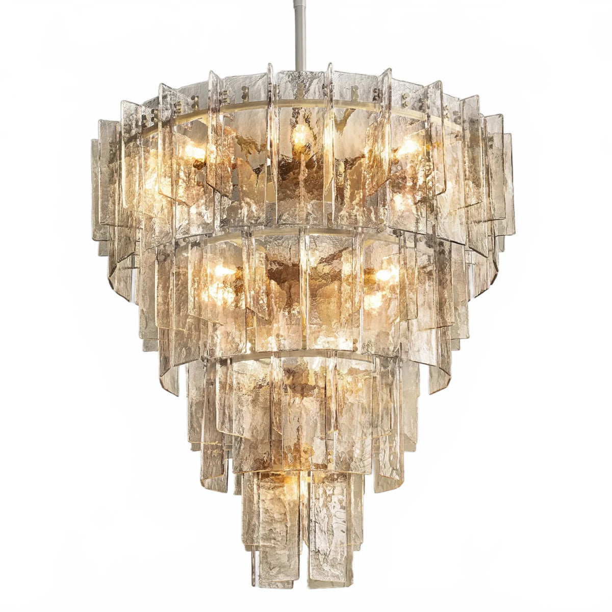 Dryice Glass Multi-layer Round Chandelier