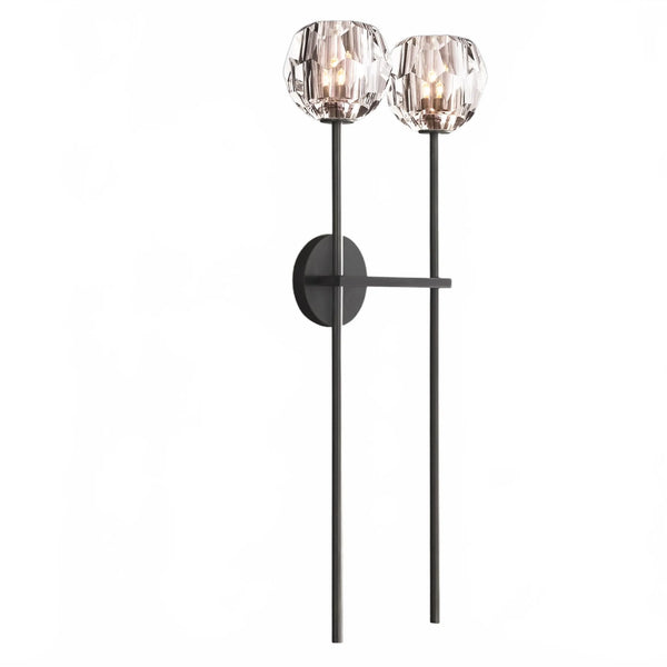 Orbital Cristal Glass Grand Double Sconce