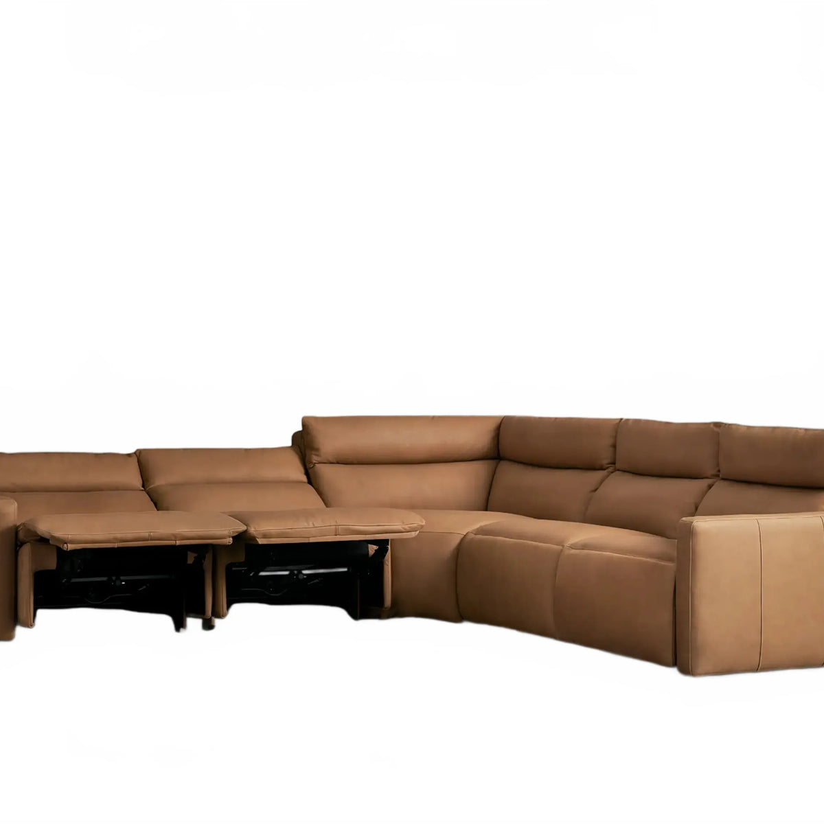 Lannaro Leather Five-Piece Motion Corner Sectional