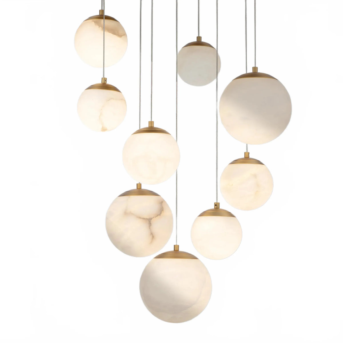 Alien Alabaster Around Chandelier