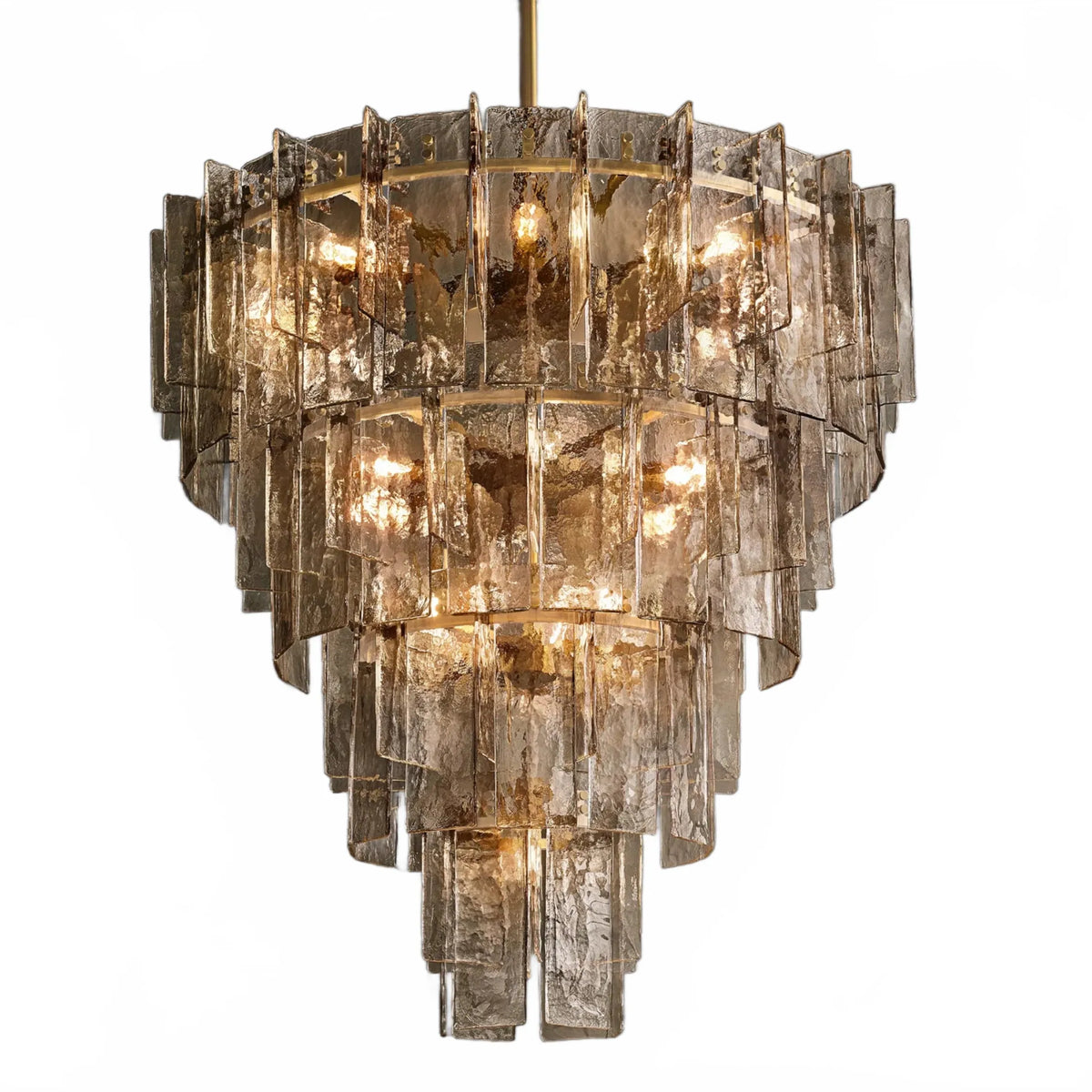 Dryice Glass Multi-layer Round Chandelier