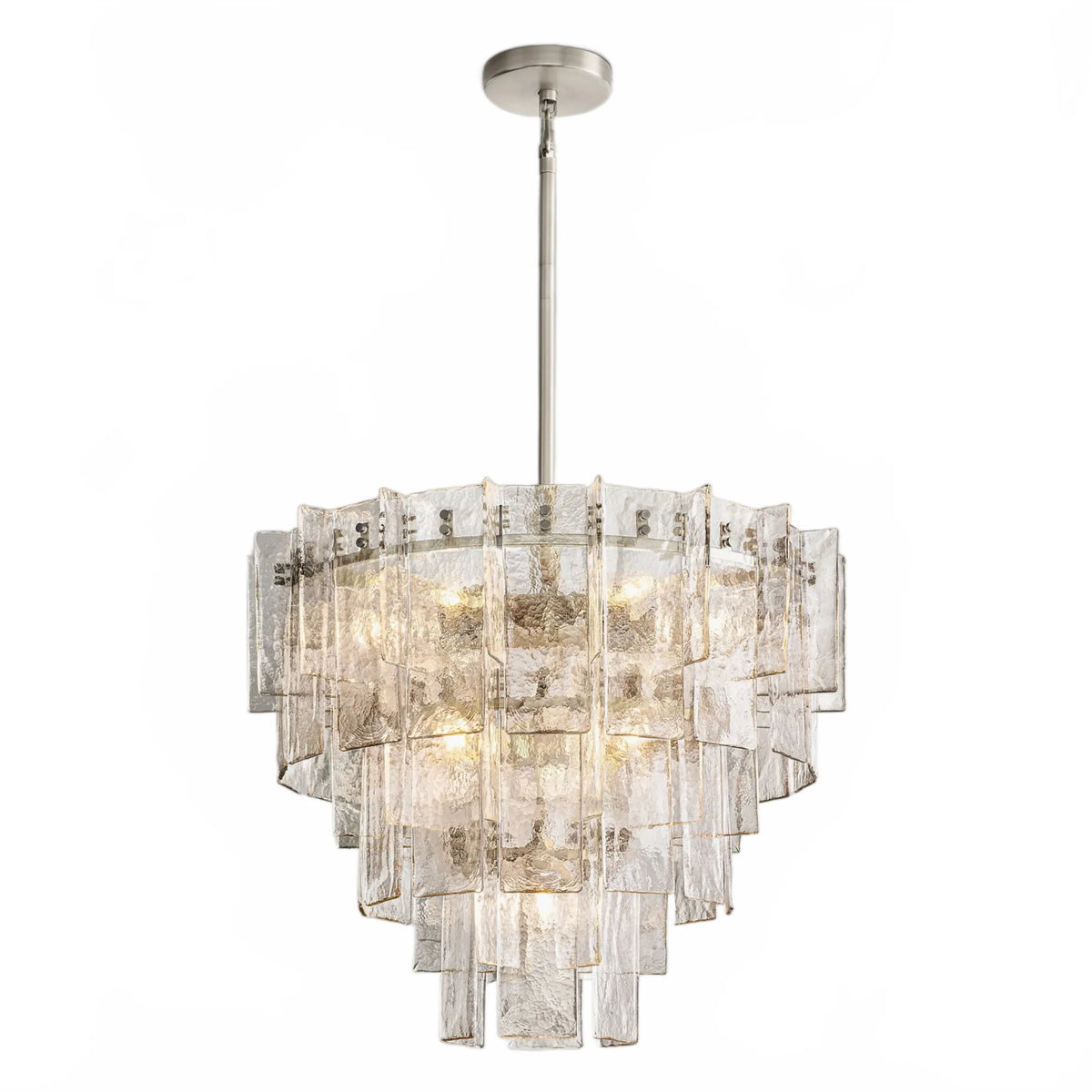 Dryice Glass Multi-layer Round Chandelier
