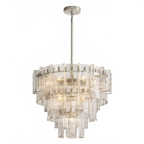 Dryice Glass Multi-layer Round Chandelier