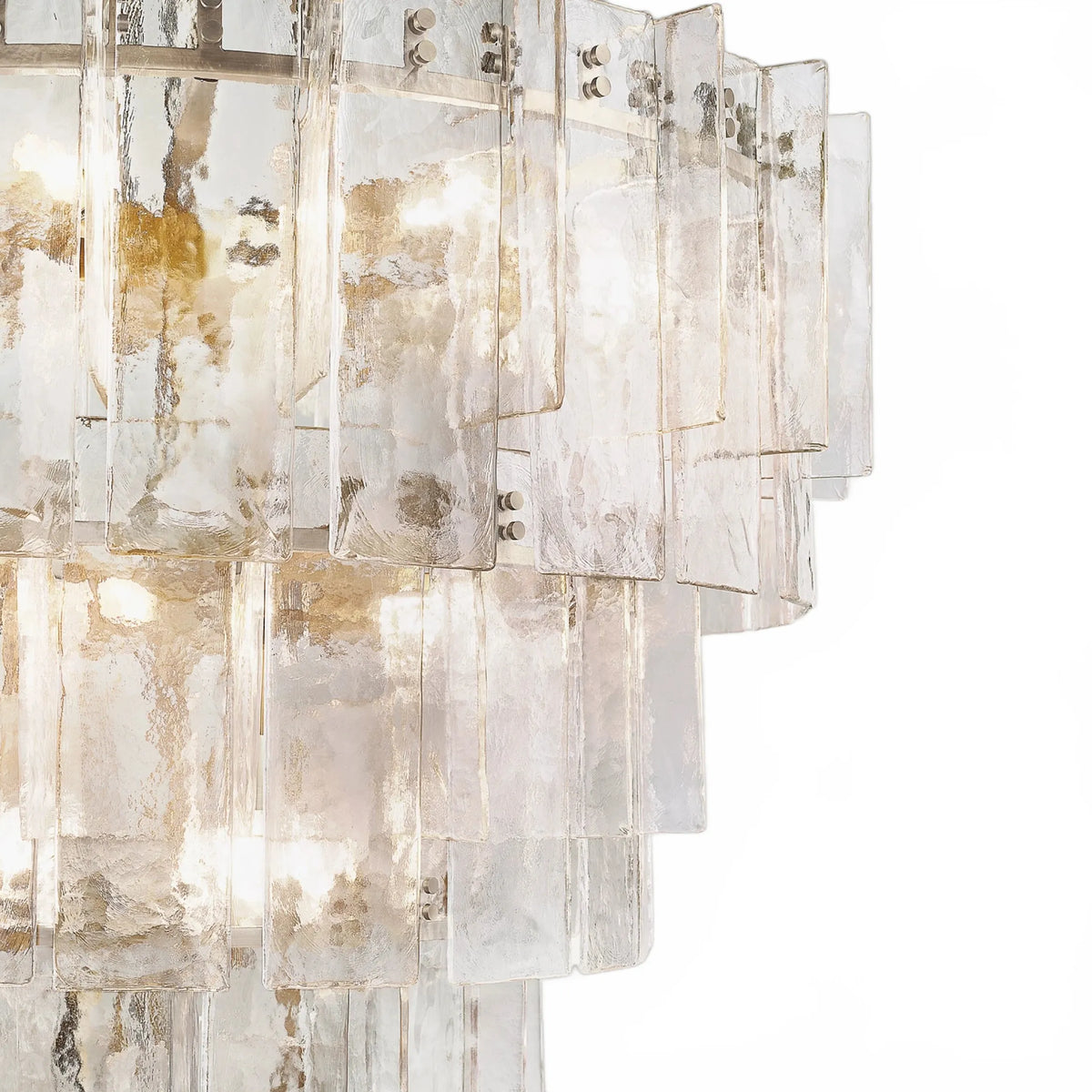 Dryice Glass Multi-layer Round Chandelier