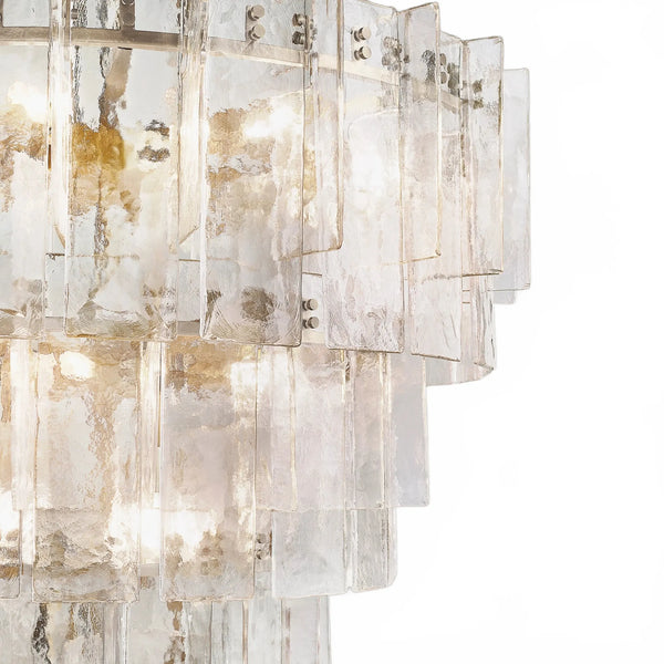 Dryice Glass Multi-layer Round Chandelier
