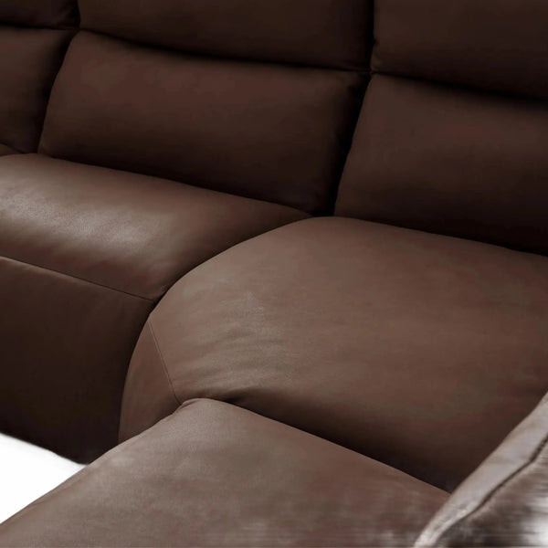 Lannaro Leather Five-Piece Motion Corner Sectional