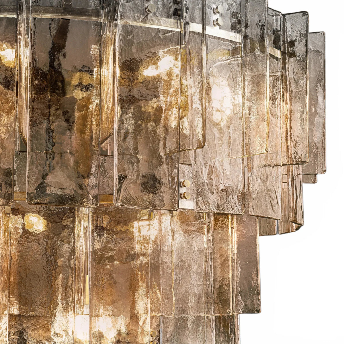 Dryice Glass Multi-layer Round Chandelier