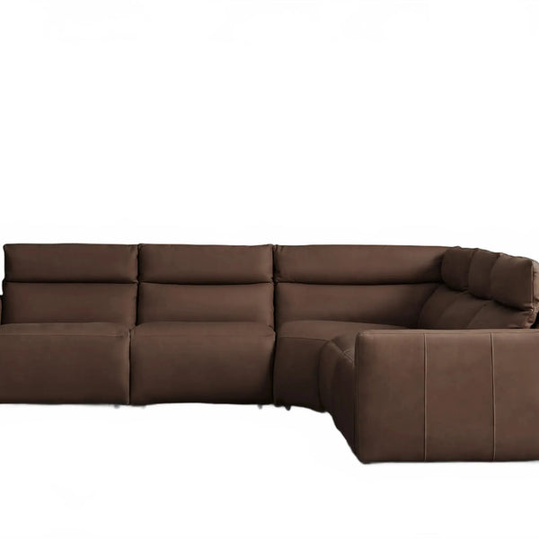 Lannaro Leather Five-Piece Motion Corner Sectional