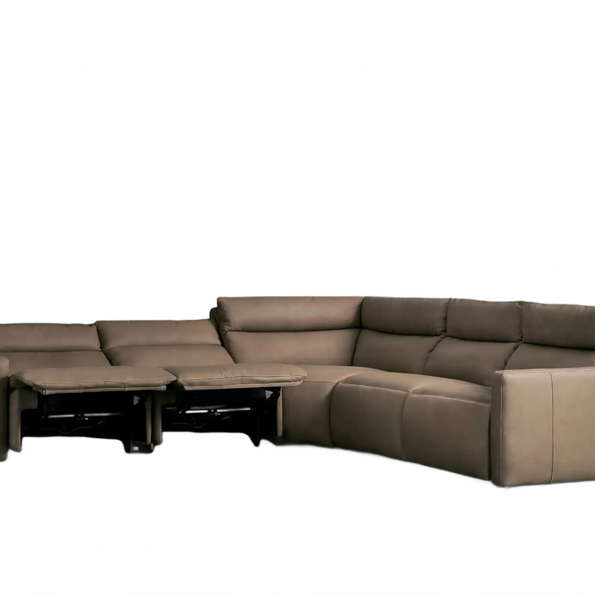 Lannaro Leather Five-Piece Motion Corner Sectional