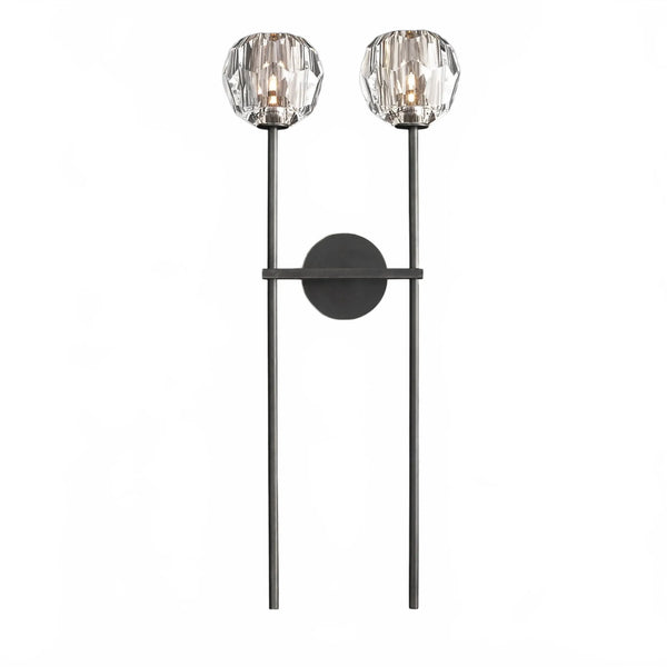 Orbital Cristal Glass Grand Double Sconce
