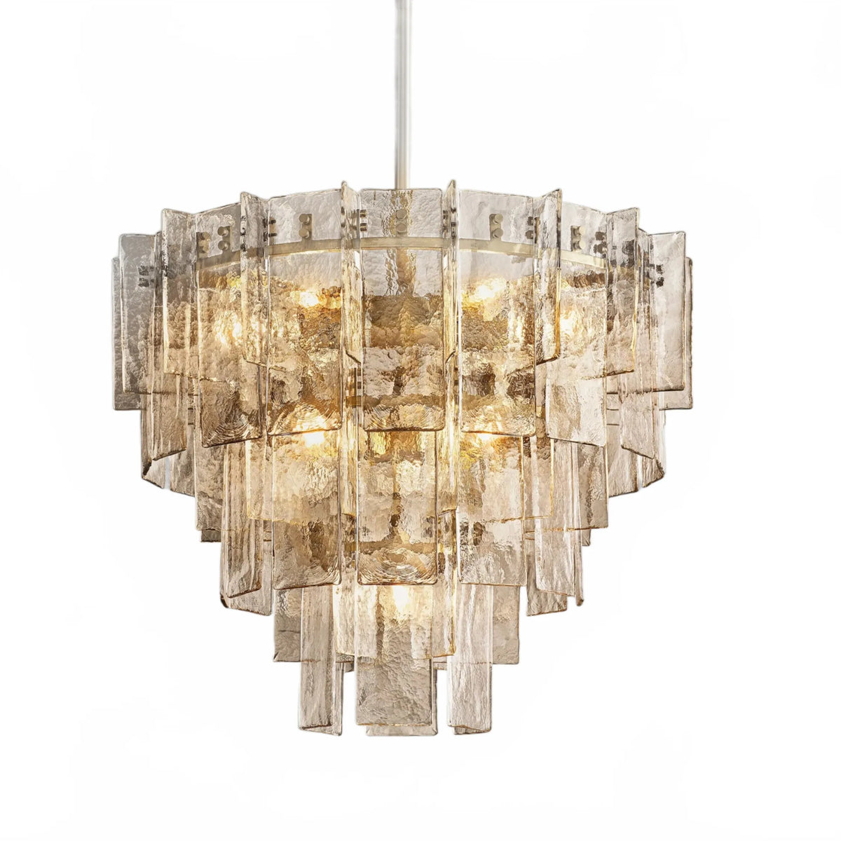 Dryice Glass Multi-layer Round Chandelier