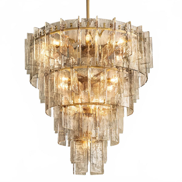 Dryice Glass Multi-layer Round Chandelier
