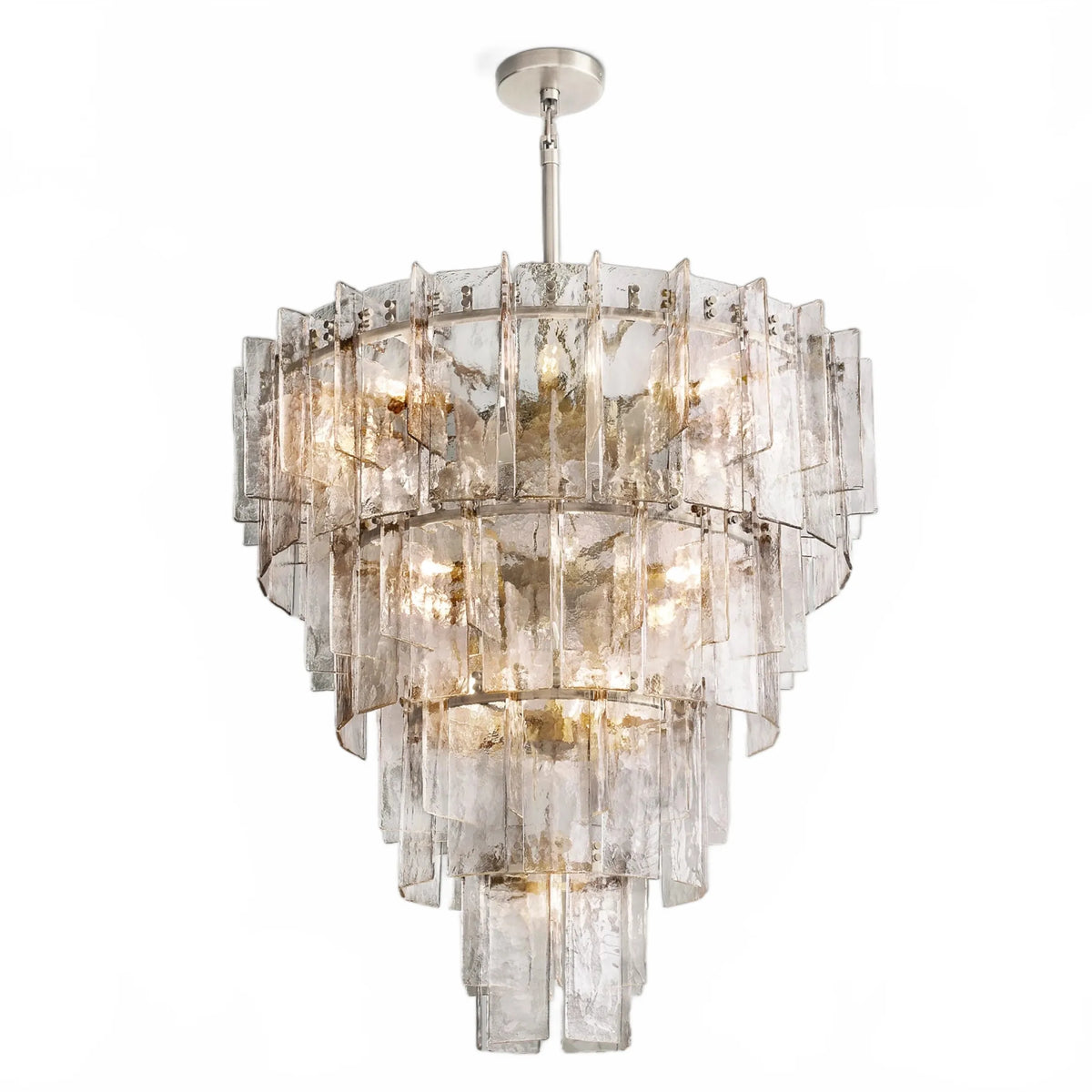 Dryice Glass Multi-layer Round Chandelier