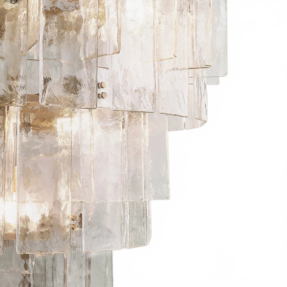 Dryice Glass Multi-layer Round Chandelier