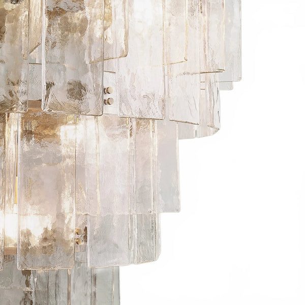 Dryice Glass Multi-layer Round Chandelier