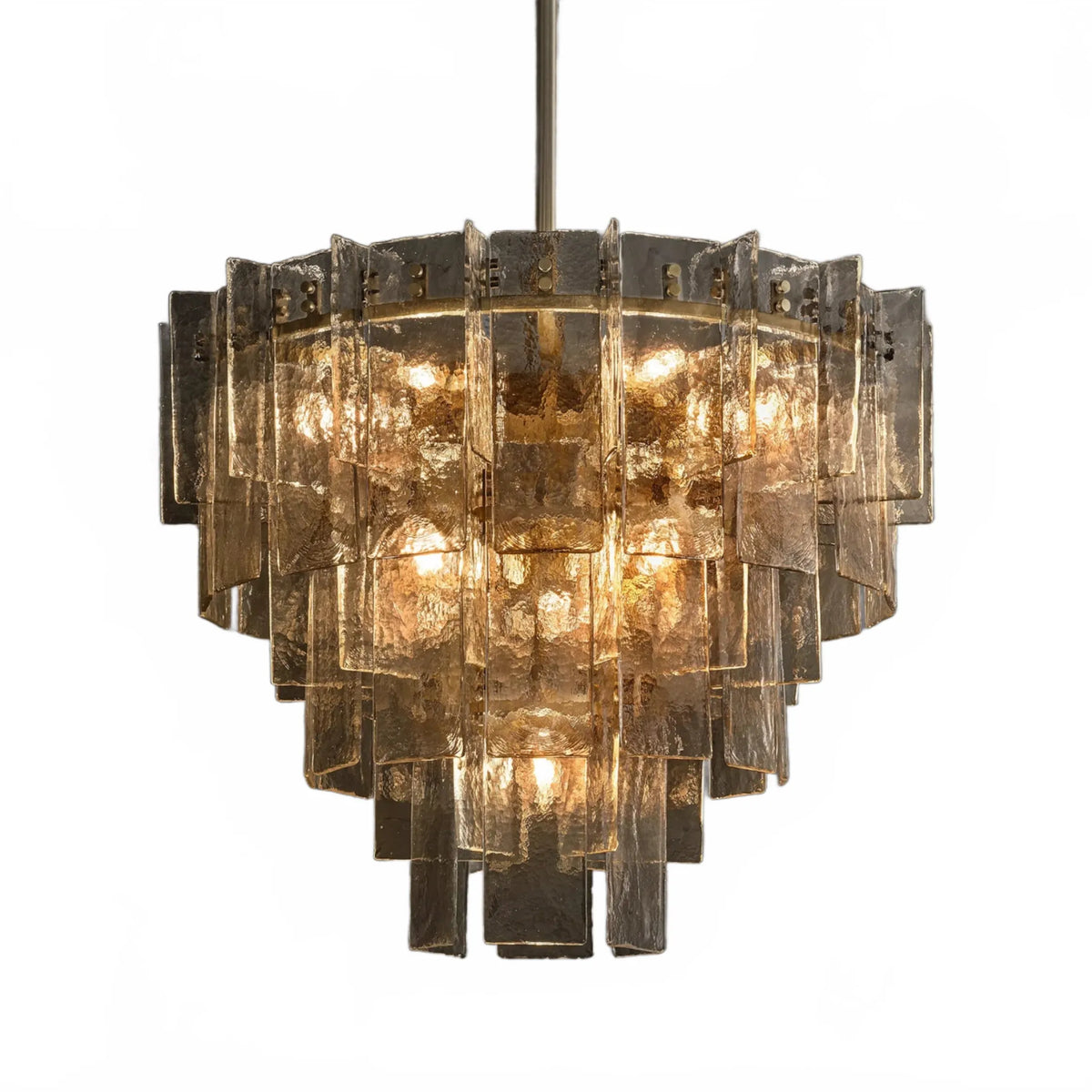 Dryice Glass Multi-layer Round Chandelier