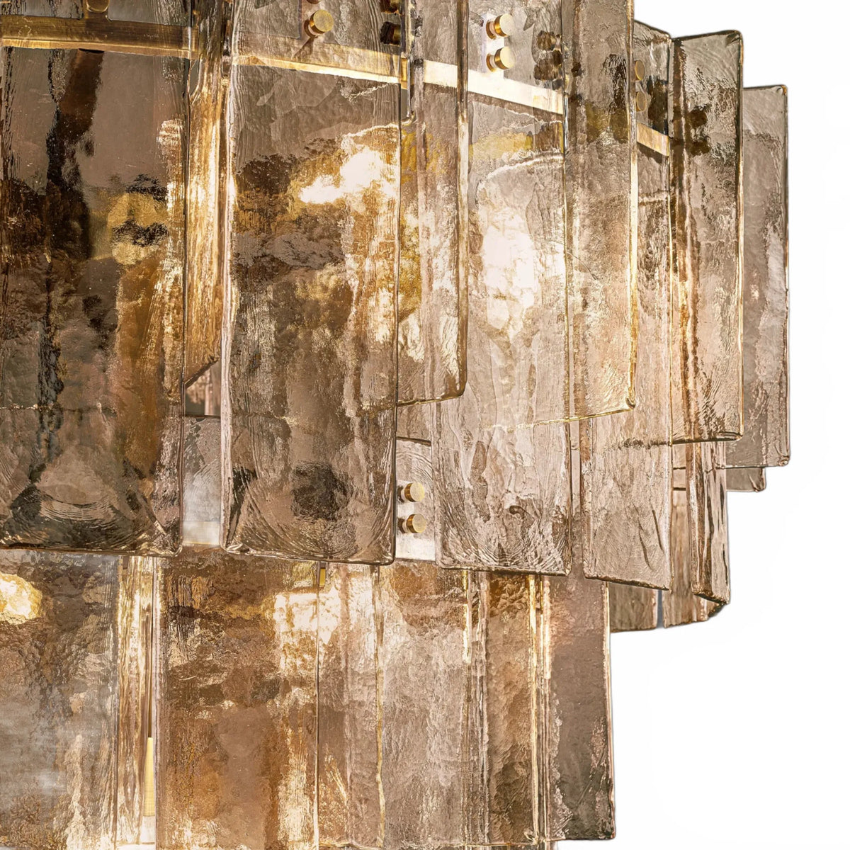 Dryice Glass Multi-layer Round Chandelier