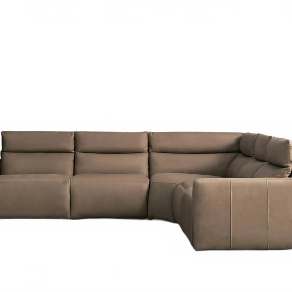 Lannaro Leather Five-Piece Motion Corner Sectional