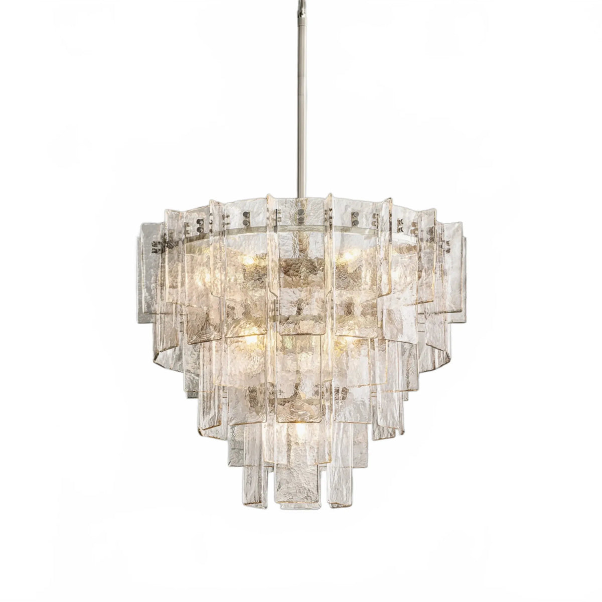 Dryice Glass Multi-layer Round Chandelier