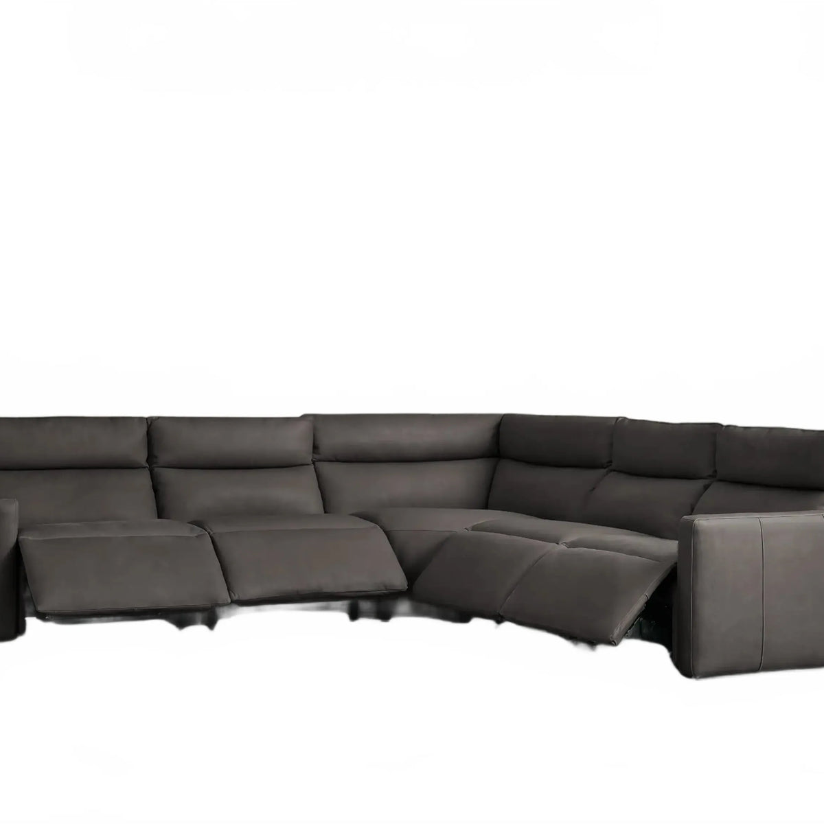 Lannaro Leather Five-Piece Motion Corner Sectional
