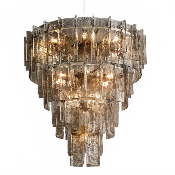 Dryice Glass Multi-layer Round Chandelier