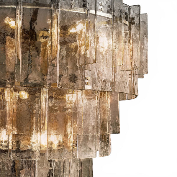 Dryice Glass Multi-layer Round Chandelier