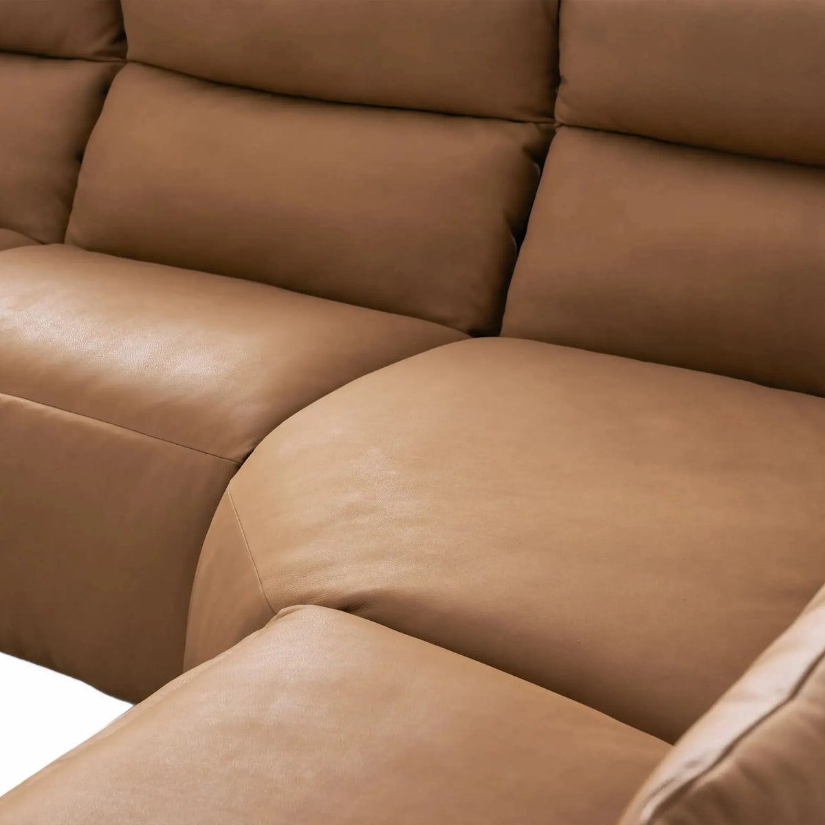 Lannaro Leather Five-Piece Motion Corner Sectional