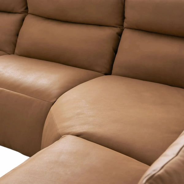 Lannaro Leather Five-Piece Motion Corner Sectional