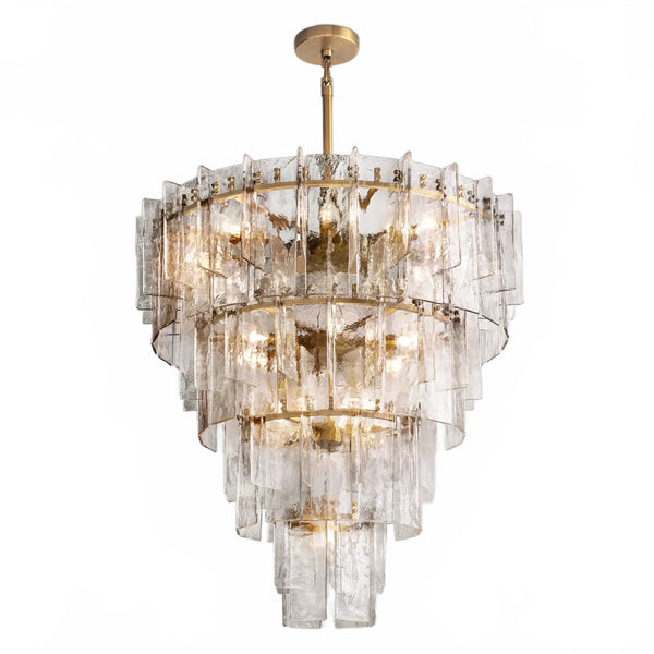 Dryice Glass Multi-layer Round Chandelier