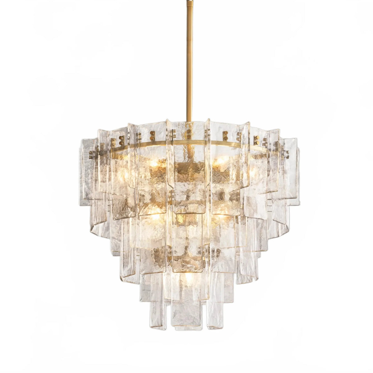 Dryice Glass Multi-layer Round Chandelier