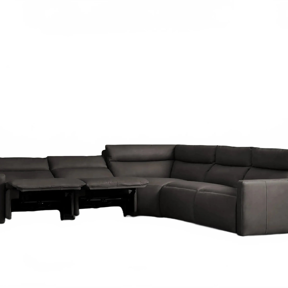 Lannaro Leather Five-Piece Motion Corner Sectional