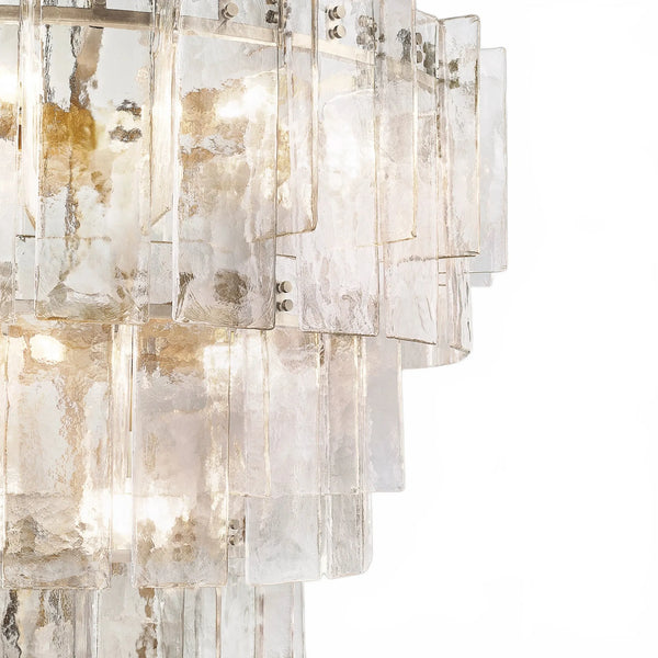 Dryice Glass Multi-layer Round Chandelier