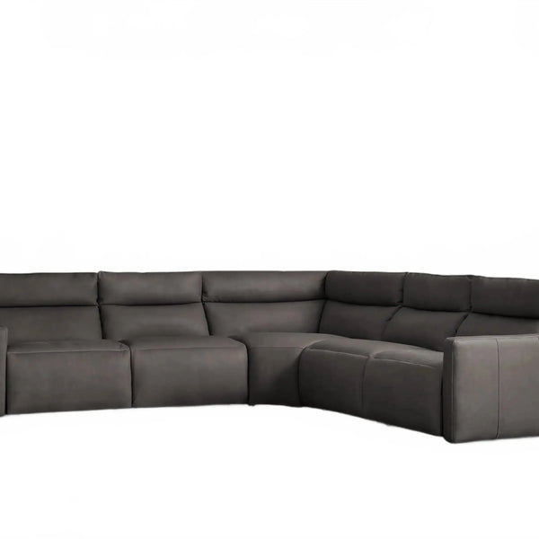 Lannaro Leather Five-Piece Motion Corner Sectional