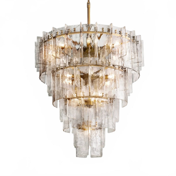 Dryice Glass Multi-layer Round Chandelier